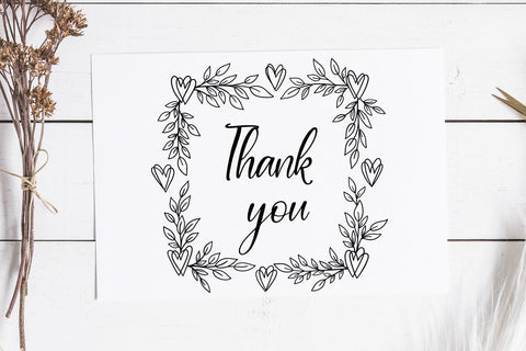 Square Heart Wreath SVG | Romantic Leaf Frame Cut File for Cricut & Silhouette SVG Tafti Art 