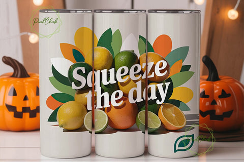 Squeeze the Day 20oz Tumbler Wrap Sublimation PixelChick 