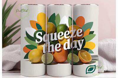 Squeeze the Day 20oz Tumbler Wrap Sublimation PixelChick 