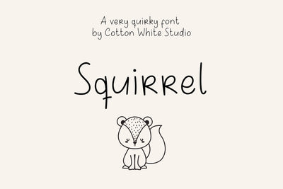 Squirrel Font Cotton White Studio 