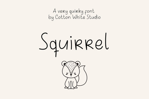 Squirrel Font Cotton White Studio 