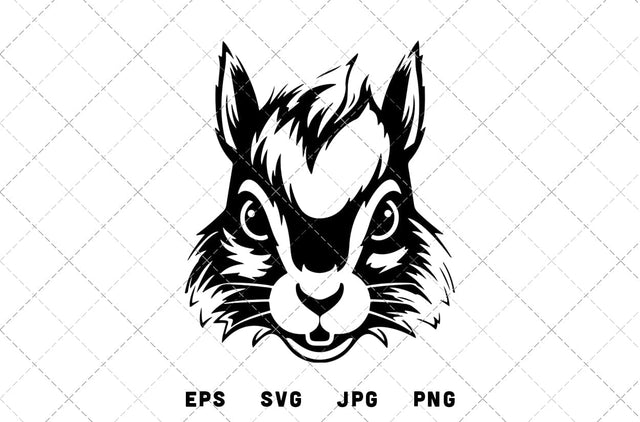 Squirrel Head Mascot Graphics - JPG, SVG, PNG, EPS - Digital Download with Commercial License for Cricut, Silhouette, Scan N Cut Crafting SVG Loveleen Kaur 