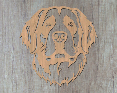 St. Bernard Laser SVG Cut File, Saint Bernard Glowforge File, St. Bernard DXF, St. Bernard Wall Art SVG SVG HappyDesignStudio 