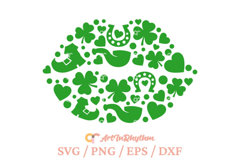 St. Patrick clover svg, Kiss lips svg SVG Artinrhythm shop 