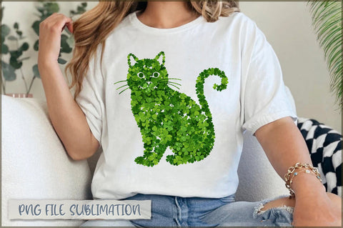 St Patrick Day Cat Shamrock Cat Sublimation Sublimation Shetara Begum 