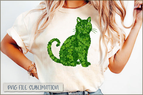 St Patrick Day Cat Shamrock Cat Sublimation Sublimation Shetara Begum 