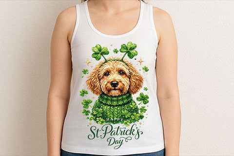 St Patrick Dog PNG | Shamrock Puppy Sublimation Design SVG BillahCrafts 