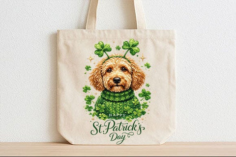 St Patrick Dog PNG | Shamrock Puppy Sublimation Design SVG BillahCrafts 