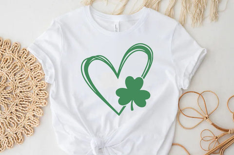 St patrick Heart Clover, St patrick's Day Quote SVG Tshirt Design, Irish svg SVG FiveStarCrafting 