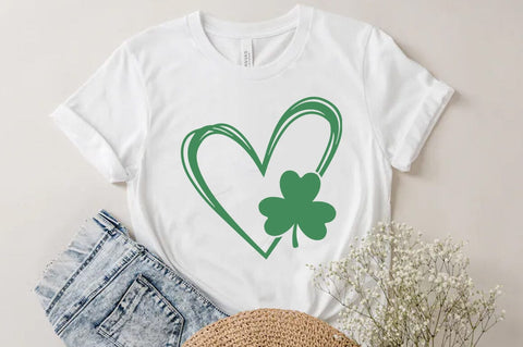 St patrick Heart Clover, St patrick's Day Quote SVG Tshirt Design, Irish svg SVG FiveStarCrafting 