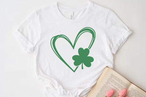 St patrick Heart Clover, St patrick's Day Quote SVG Tshirt Design, Irish svg SVG FiveStarCrafting 