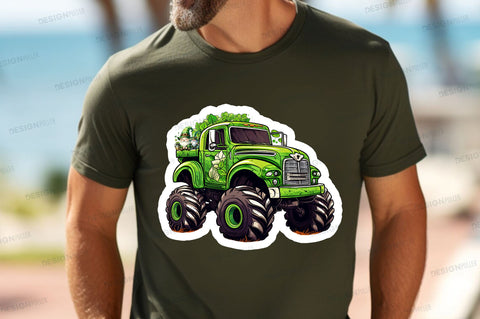 St patrick monster truck Sticker Design Sublimation Regulrcrative 
