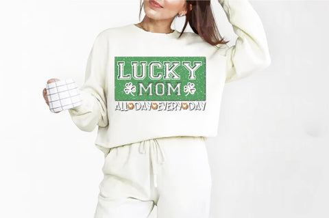 St Patrick s Day PNG Lucky Mom All Day,St Pawtrick's Cats png, Funny St Patrick's png, St Patrick's Day png, Irish Shamrock png Sublimation Creativeart88 