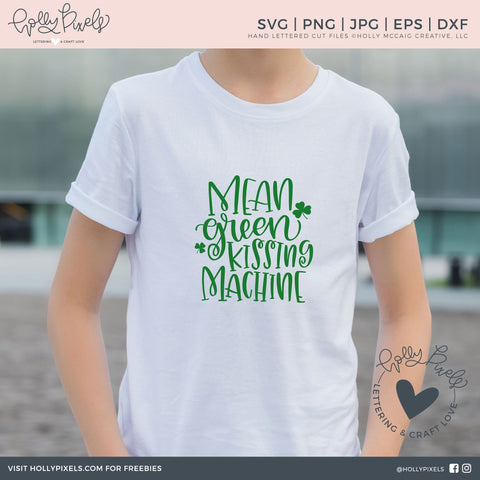 St Patrick SVG | Mean Green Kissing Machine | St. Patricks Day SVG SVG Ikonart Design Shop 