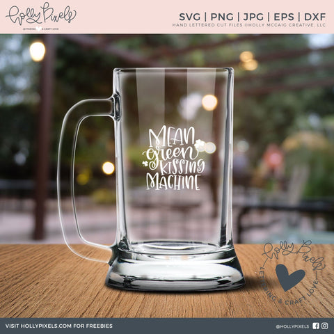 St Patrick SVG | Mean Green Kissing Machine | St. Patricks Day SVG SVG Ikonart Design Shop 