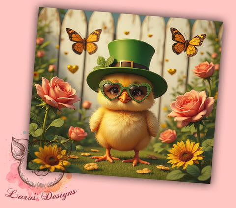 St Patrick's Chicken 20oz Tumbler, Chicken Tumbler, 20oz Tumbler Wrap, Sublimation Design, St Patrick's Sublimation, Festive Tumbler, Holiday Tumbler Wrap Sublimation Lara' s Designs 