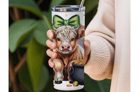 St. Patrick's Cow Calf 20oz Tumbler Wrap Sublimation DesignSVG 