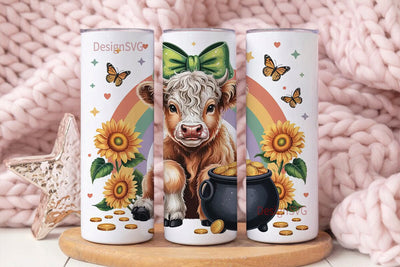 St. Patrick's Cow Calf 20oz Tumbler Wrap Sublimation DesignSVG 