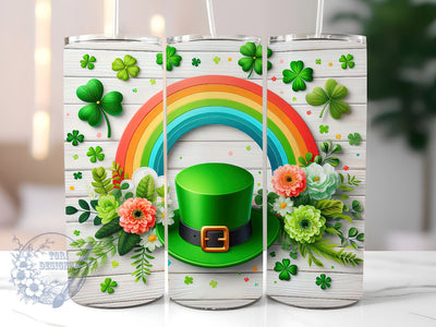 St Patrick's Day 20 oz Skinny Tumbler Sublimation Design, St Patrick's Tumbler Png, Straight & Tapered Tumbler Wrap, Instant Digital Download Sublimation ToriDesigns 
