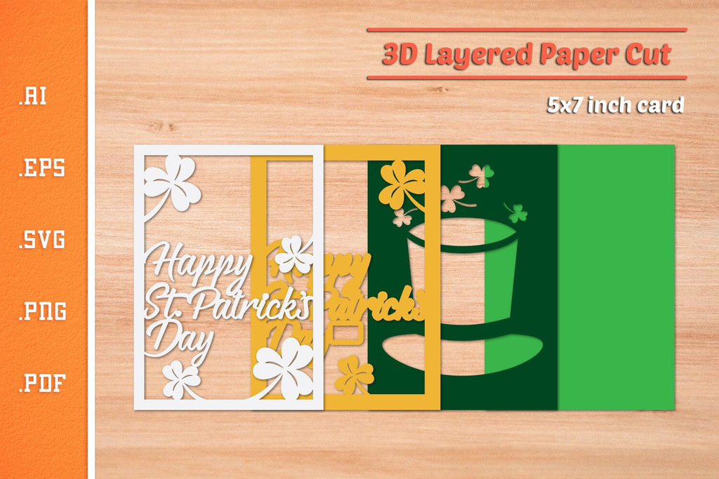 St Patricks Day - 3D Layered Paper Cut SVG - So Fontsy