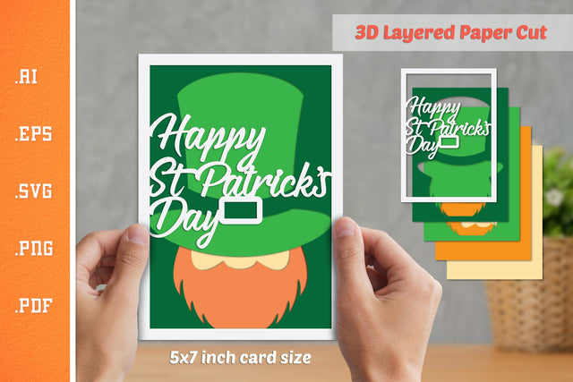 St Patricks Day - 3D Layered Paper Cut SVG SVG Slim Studio 
