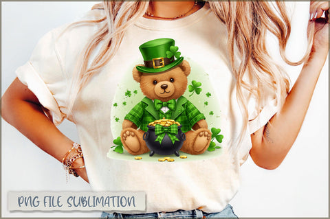 St. Patrick's Day Bear PNG Sublimation Shetara Begum 