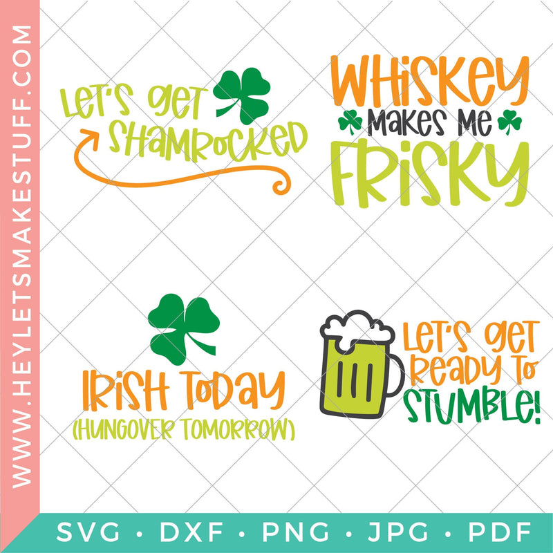 St. Patrick's Day Boozy Bundle SVG Hey Let's Make Stuff 
