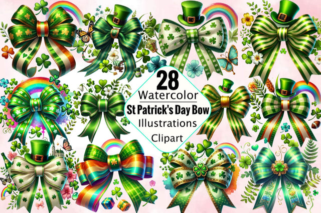 St Patrick's Day Bow Sublimation Sublimation SVGArt 