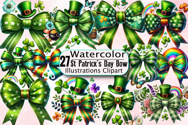 St Patrick's Day Bow Sublimation Sublimation SVGArt 