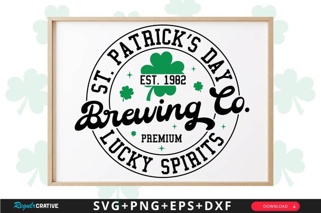 St. Patrick’s Day Brewing Co. Sign SVG Design SVG Regulrcrative 