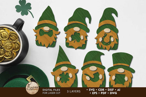 St. Patrick's Day Bundle, Multilayer Templates SVG LaserCutano 