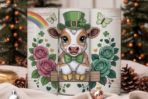 St. Patrick's Day Calf 20oz Tumbler Wrap Sublimation DesignSVG 