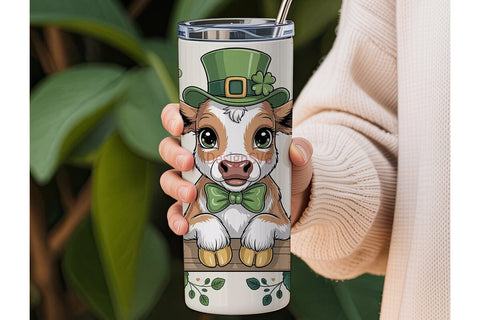 St. Patrick's Day Calf 20oz Tumbler Wrap Sublimation DesignSVG 