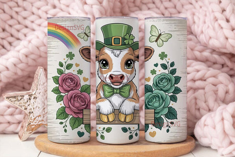 St. Patrick's Day Calf 20oz Tumbler Wrap Sublimation DesignSVG 
