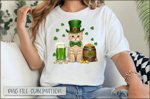 St. Patrick's Day Cat PNG Sublimation Shetara Begum 