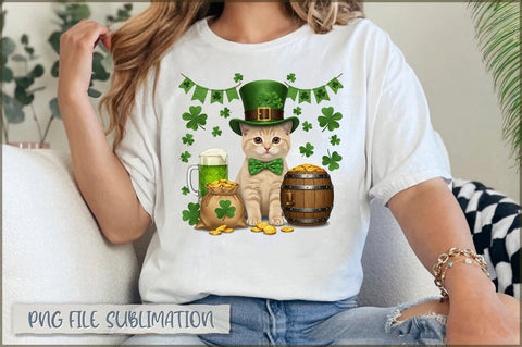St. Patrick's Day Cat PNG Sublimation Shetara Begum 