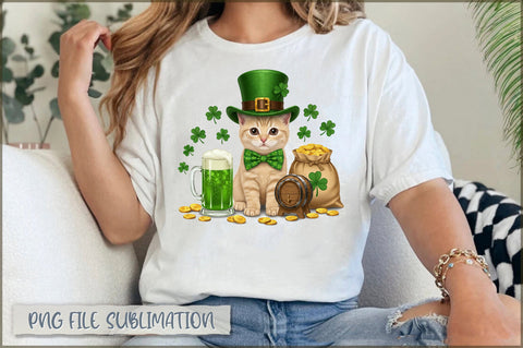 St. Patrick's Day Cat PNG Sublimation Shetara Begum 