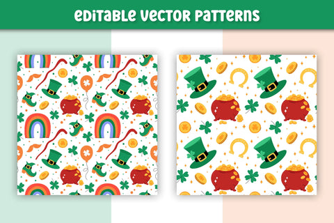 St. Patrick’s Day Collection | PNG Clipart | Vector Patterns | Patricks Day Cute Illustrations | Irish Holiday Symbols Digital Pattern AnnaViolet_store 