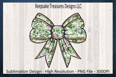 St. Patrick's Day Coquette Bow Set, Sublimation Shamrock Bow PNG, Happy St. Patrick's Day, Digital Download Sublimation Keepsake Treasures Designs LLC. 