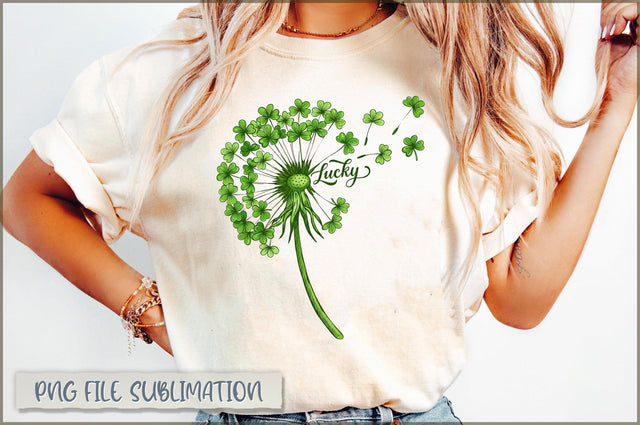 St Patricks Day Dandelion PNG Sublimation Shetara Begum 