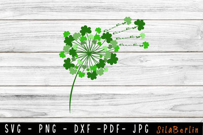 St Patricks Day Dandelion SVG, Shamrock SVG, Lucky SVG, Clover Svg, Dandelions Png, Saint Patrick's Day, Cut File for Cricut SVG SilaBerlin 