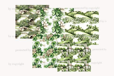 St Patricks Day Digital Paper | St Patrick Day Pattern Digital Pattern GlamArtZhanna 