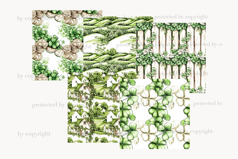 St Patricks Day Digital Paper | St Patrick Day Pattern Digital Pattern GlamArtZhanna 