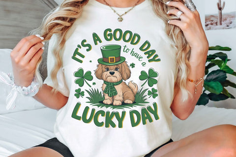 St. Patrick's Day Dog Sublimation Design Sublimation Regulrcrative 