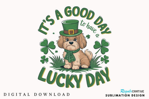 St. Patrick's Day Dog Sublimation Design Sublimation Regulrcrative 