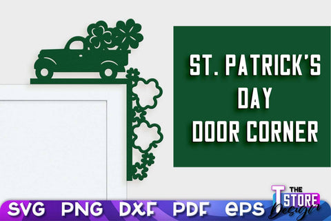 St. Patrick's Day Door Corner | SVG File | Door Corners Design SVG The T Store Design 