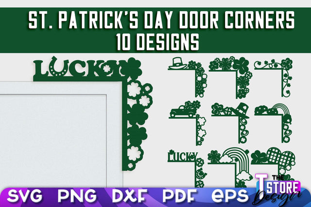 St. Patrick's Day Door Corner | SVG File | Door Corners Design SVG The T Store Design 