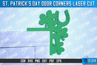 St. Patrick's Day Door Corners| Door Corners Design | CNC File SVG Fly Design 