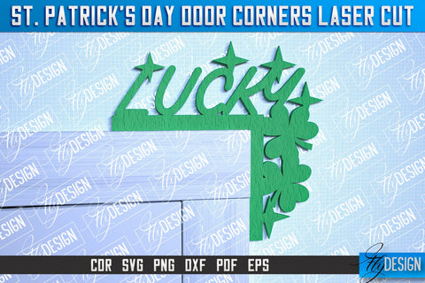 St. Patrick's Day Door Corners| Door Corners Design | CNC File SVG Fly Design 