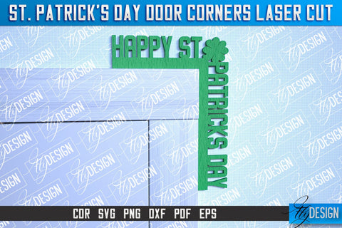 St. Patrick's Day Door Corners| Door Corners Design | CNC File SVG Fly Design 